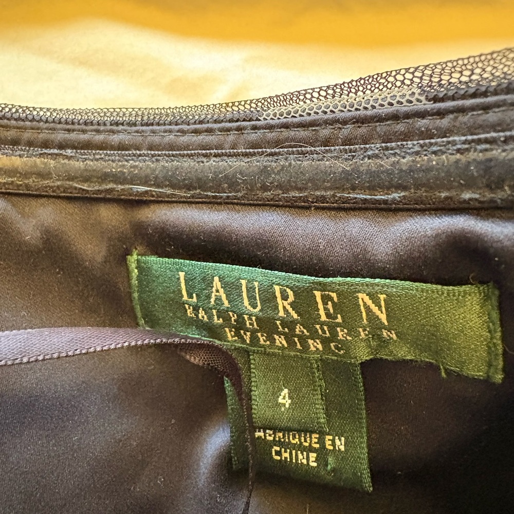 FLAWED - READ Lauren Ralph Lauren Polka Dot Tulle Maxi Dress - Picture 5 of 11